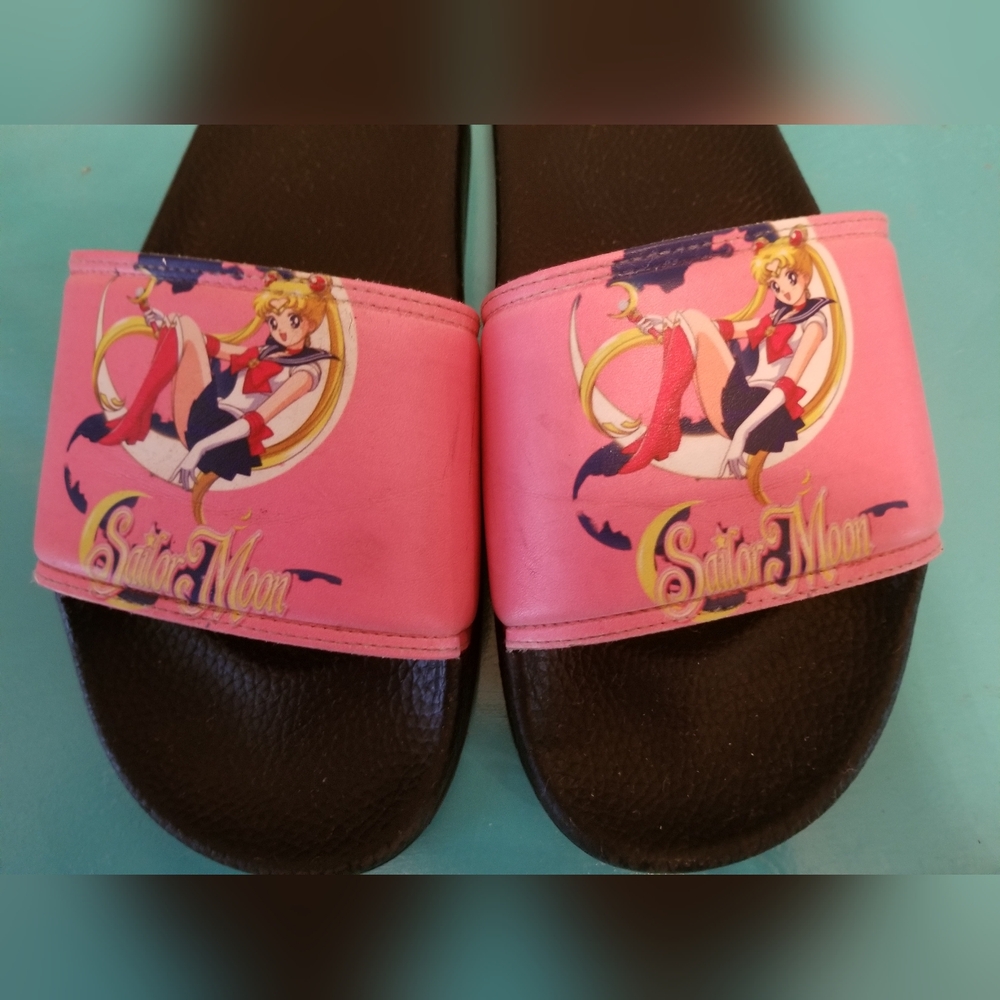 Sailor Moon Pink Slide Sandals - Picture 2 of 6